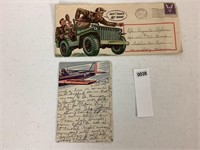 US 1943 WWII SOLDIER MAIL W/LETTER