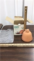 Terra cotta garlic baker