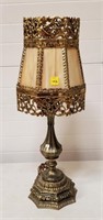 28" H Stained Glass Brass Table Lamp