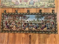 Two Wall Hangings Oriental  & Court Scene