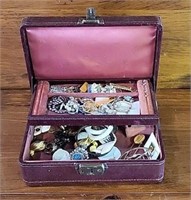 Vintage Jewelry Box w/Contents