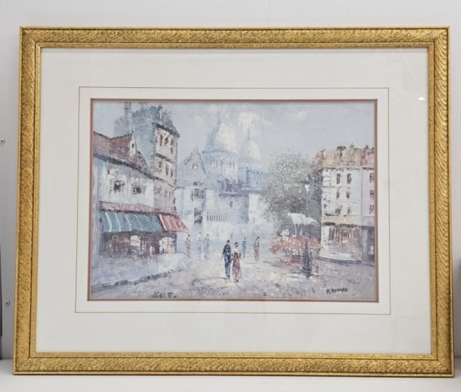 P RENARD - PARIS STREET SCENE PRINT - 30.5" X 24.5