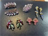 Madeleine earrings & others colored rhinestones