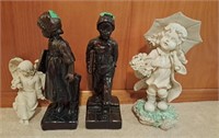 Collection of 4 decorator statues