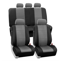 FH Group Full Set Faux Leather Car Seat Covers - U