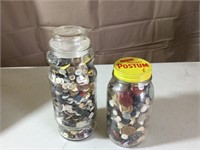 2 jar full of buttons