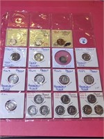 21 Pcs Dime Nickel Cent Proof