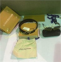 Louis Vuitton Sunglasses and Belt Size Unknown,