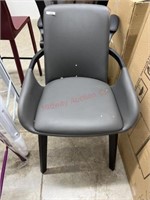 Leatherette Dining Chair with Bucket Seat