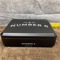 Number 6 Black Cigar Box