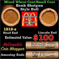 Lincoln Wheat Cent 1c Mixed Roll Orig Brandt McDon