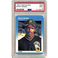 1987 Fleer Glossy Barry Bonds Rookie Psa 9