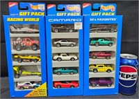 3 Hot Wheels Gift Packs 1995-96 - Racing World +