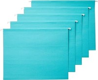 Hanging File Folders, Letter Size, Aqua, 25PCS