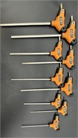 Matco 9 Pc SAE T Handle Hex Key Set