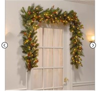 Christmas Garland Pre-Lit Pine Cones - 9'