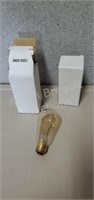 2 Edison style 60 watt light bulbs, new, a19