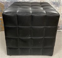 11 - UPHOLSTERED CUBE FOOTSTOOL