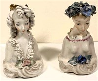 2pcs- Cordey porcelain figurines, see broke crown