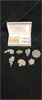 Rhinestone and other brooches