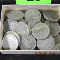 GROUP OF 50 US 1943 STEEL WHEAT PENNIES