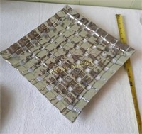 Cast Weave Tray Large aluminum Modern