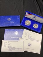 1986 Statue of Liberty Proof Silver $1 & Clad Half