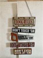 Tool Rules sign.