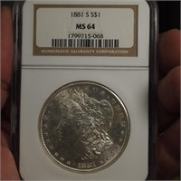 1881 S MS64 Morgan Dollar