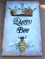 Queen Bee Metal Sign, 16"x24"