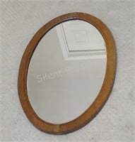 Oval Tiger Oak Mirror