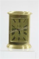 Bulova Brass Oval Cylinder Quartz Carriage Clock