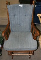 WOODEN GLIDER CHAIR WITH CUSHIONS