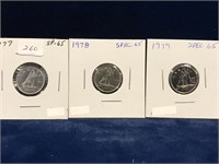 1977, 78, 79 Canadian Dimes  SP65