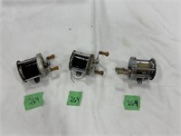 (3) South Bend 450 / Caster / Langley Reels