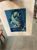 Vintage Dragon Print