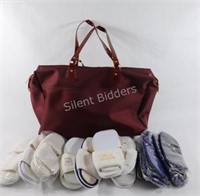 Este Lauder Tote Bag w Packaged Slippers