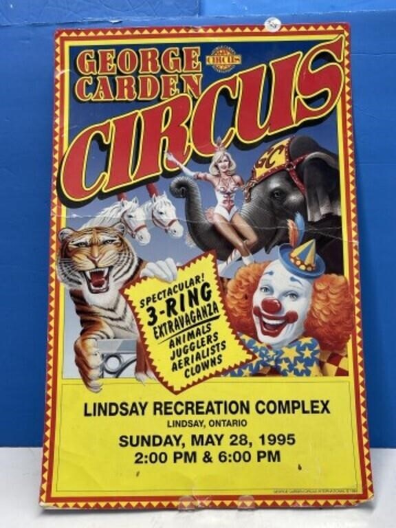 1995 George Carden Circus Poster - Lindsay