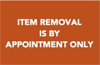 REMOVAL IS BY APPOINTMENT ONLY