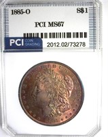 1885-O Morgan MS67 LISTS $1550