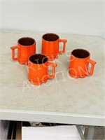 set of 4 frankoma mugs