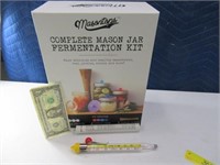 (2) Mason Jar Ferment Kit & Glass Thermometer