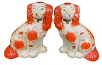 Pair of Staffordshire Style Spaniel Dog Figures