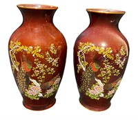 Pair of Small Asahi Japanese Vases