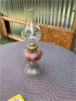 Kerosene Lamp with etched globe