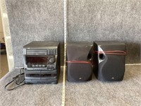 JVC Compact Component System and Speakers