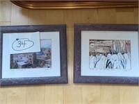 2 pencil signed Javi G Hebrew prints