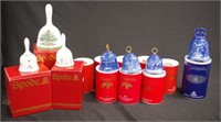 Twelve various porcelain bells
