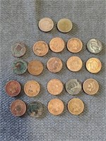P729- (21) US Indian Head Pennies