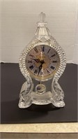 Pretty Shannon Crystal Glass Clock, 9.5 inch,